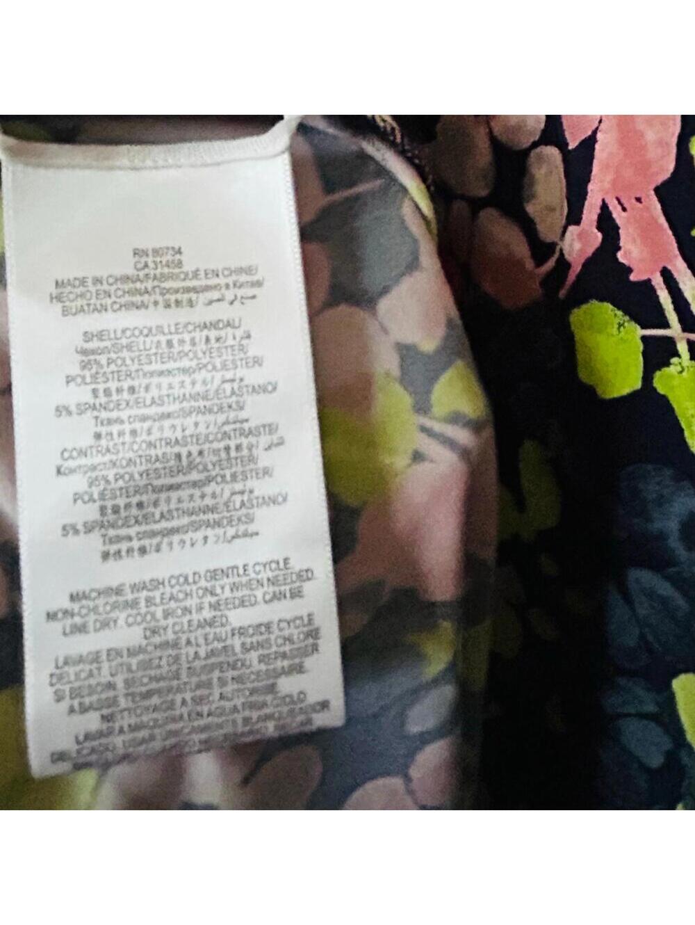 BCBGMAXAZRIA Sleeveless Asymmetrical Floral Spring Summer Dress M Multicolor - Picture 7 of 7